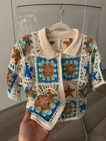Endless Summer Style — 4 Crochet Pattern Bundle (PDF) | Sunset Beach Dress, Granny Square Cardigan, Wildflower Sweater & Bohemian Fringed Jacket