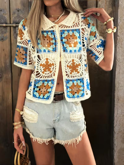 Endless Summer Style — 4 Crochet Pattern Bundle (PDF) | Sunset Beach Dress, Granny Square Cardigan, Wildflower Sweater & Bohemian Fringed Jacket