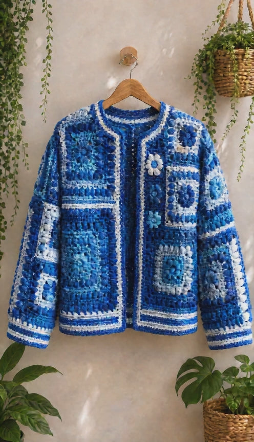 Boho Granny-Square Cardigans — 4 Crochet Pattern Bundle (PDF)