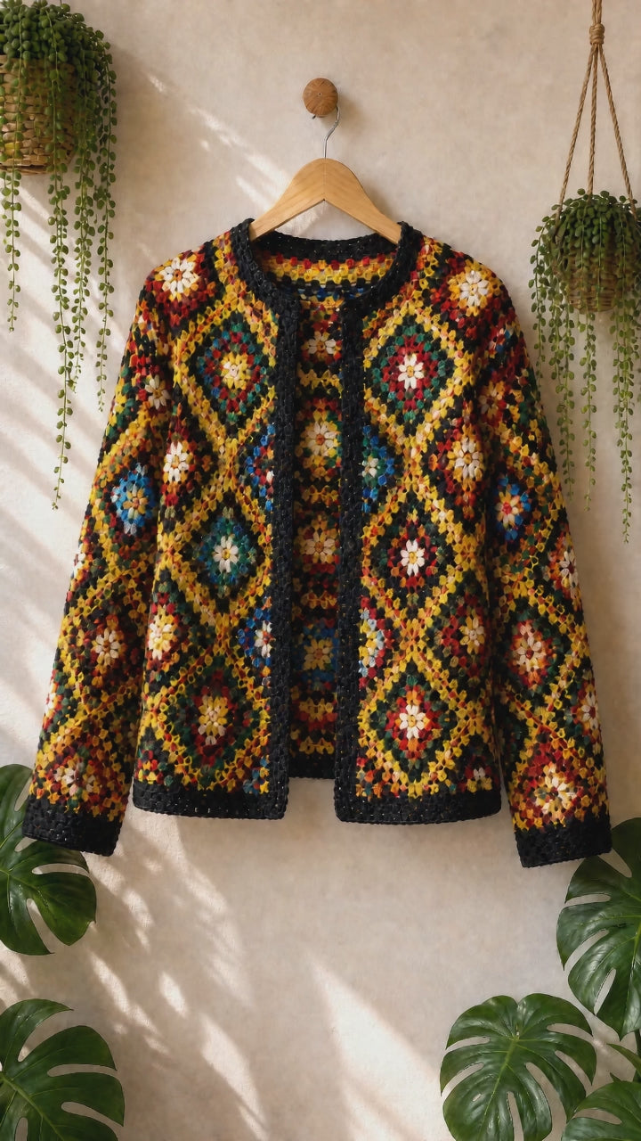 Boho Granny-Square Cardigans — 4 Crochet Pattern Bundle (PDF)