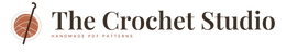 The Crochet Studio logo — crochet hook and yarn ball with wordmark
